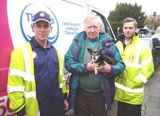 Lanes engineers play “vital role” in rescuing drain dog Dottie