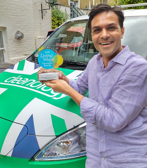 Winner of the Recognised Service Provider Award at the Living Wage Champion Awards 2021