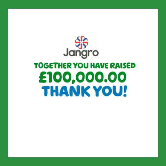 JANGRO RAISES £100,000 FOR MACMILLAN CANCER SUPPORT