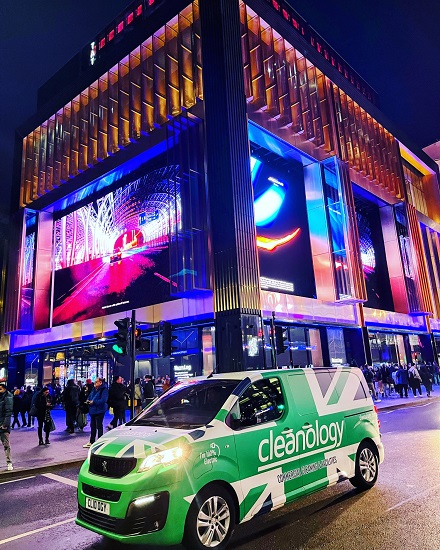 Cleanology proudly services new entertainment district lighting up London